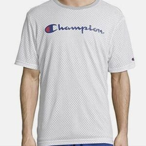 Champion White Mesh Reversible Short Sleeve Tee Sz.L NWT